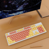 Two-color Keyboard Wired Office Green Black Tea Red Axis Hot Plug Computer